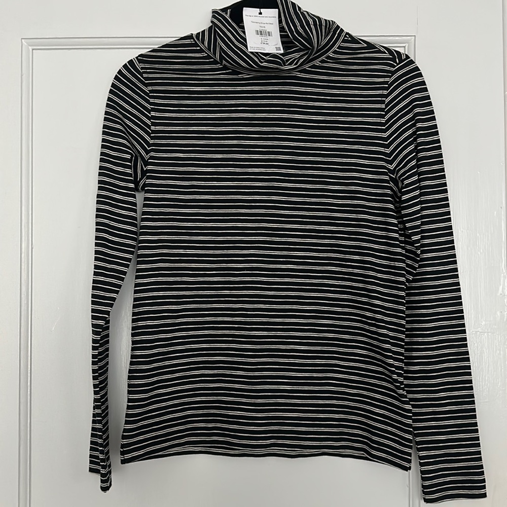 Whistles contrasting stripe roll neck